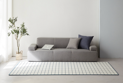 Brick Check Mosaic Tile Microfiber Area Rug