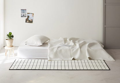 Brick Check Mosaic Tile Microfiber Area Rug