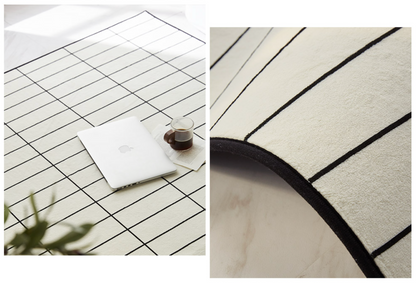 Brick Check Mosaic Tile Microfiber Area Rug