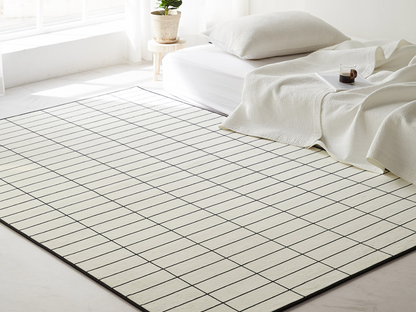 Brick Check Mosaic Tile Microfiber Area Rug