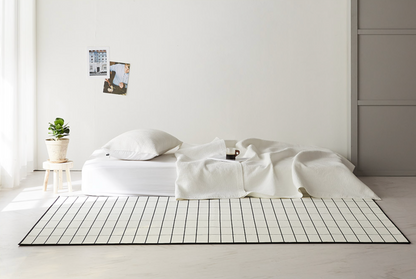 Brick Check Mosaic Tile Microfiber Area Rug