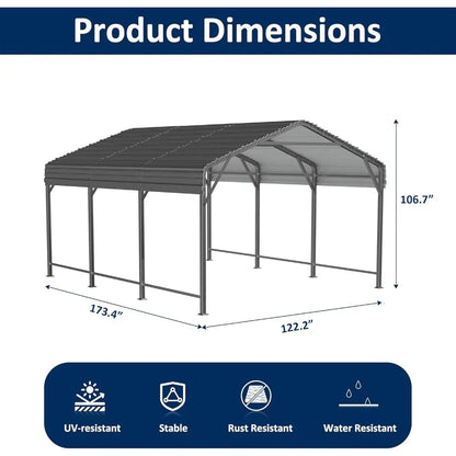 Heavy Duty Galvanized Metal Carport 3.0x4.6 m