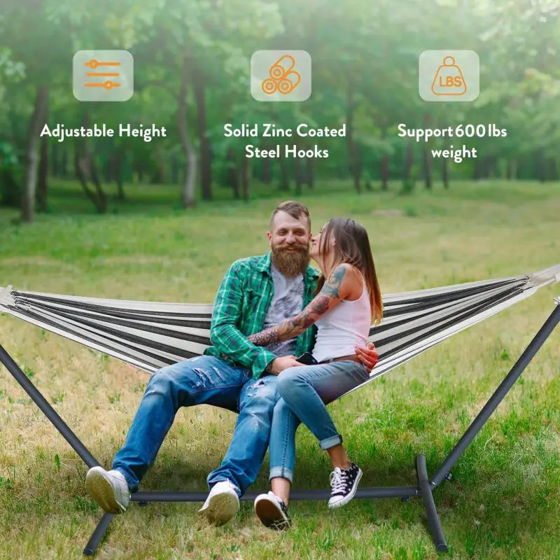 Adjustable Stand Hammock Bed 272.2 kg Capacity