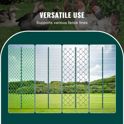 Heavy Duty Steel Fence Post Stakes Set