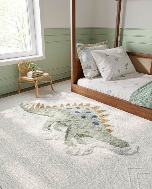 Nestig Stegosaurus Washable Organic Cotton Kids Rug