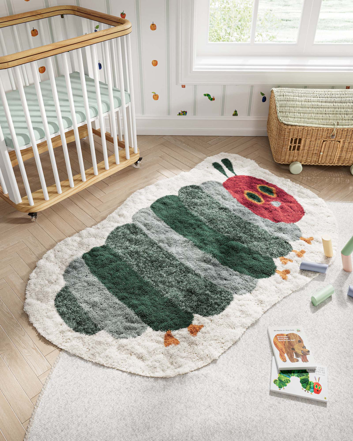 Nestig Very Hungry Caterpillar Washable Organic Cotton Kids Rug