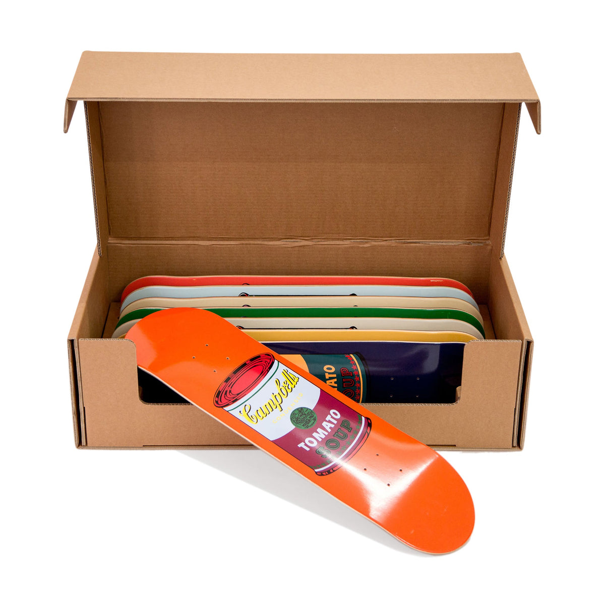 The Skateroom Andy Warhol Colored Campbell's Soup Cans Skateboard Set of 8