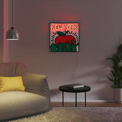 Yellowpop Keith Haring NYC Apple Neon Sign