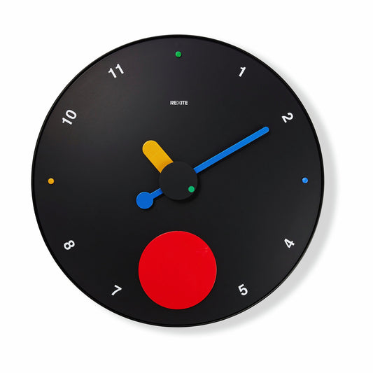 REXITE SRL Contrattempo Wall Clock Black