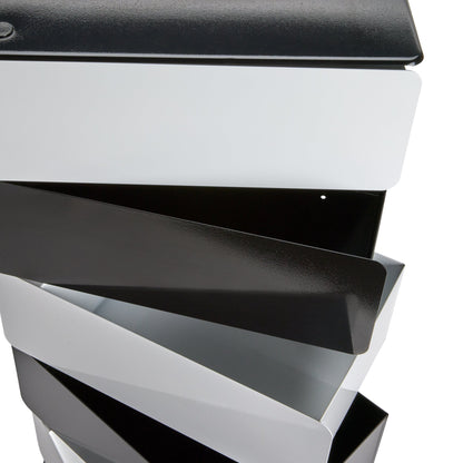 PARIS8 SRLS 5-Drawer Pivot Cabinet Black/ White