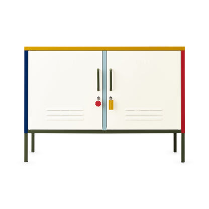 Mustard Made Lowdown Metal Locker Cabinet Multi