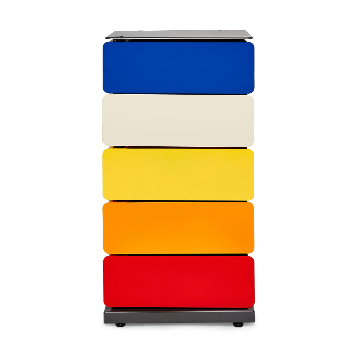 PARIS8 SRLS 5-Drawer Pivot Cabinet Blue/ Yellow/ Red