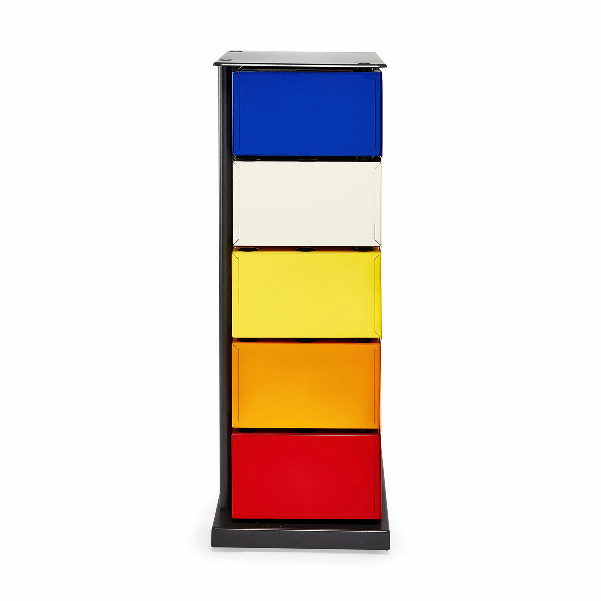 PARIS8 SRLS 5-Drawer Pivot Cabinet Blue/ Yellow/ Red
