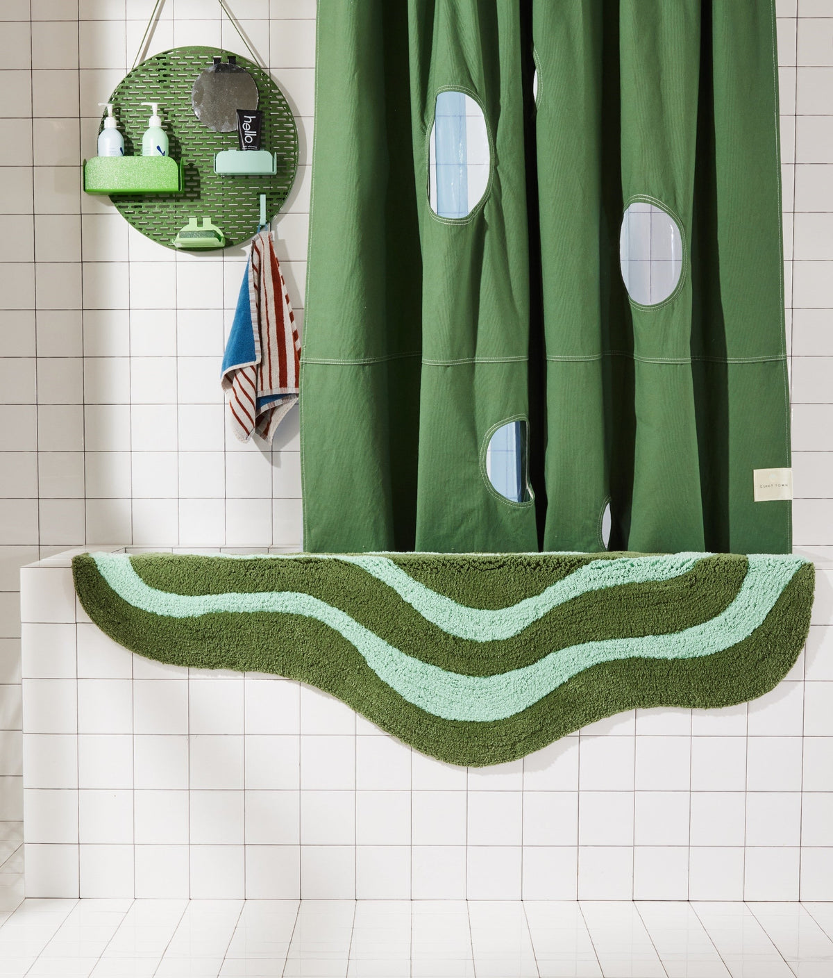 Quiet Town Lost Coast Grass Hand-Woven Cotton Bath Rug