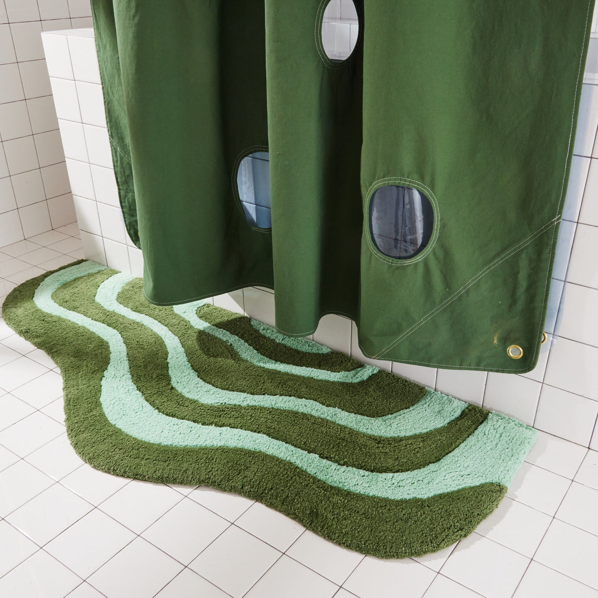 Quiet Town Lost Coast Grass Hand-Woven Cotton Bath Rug