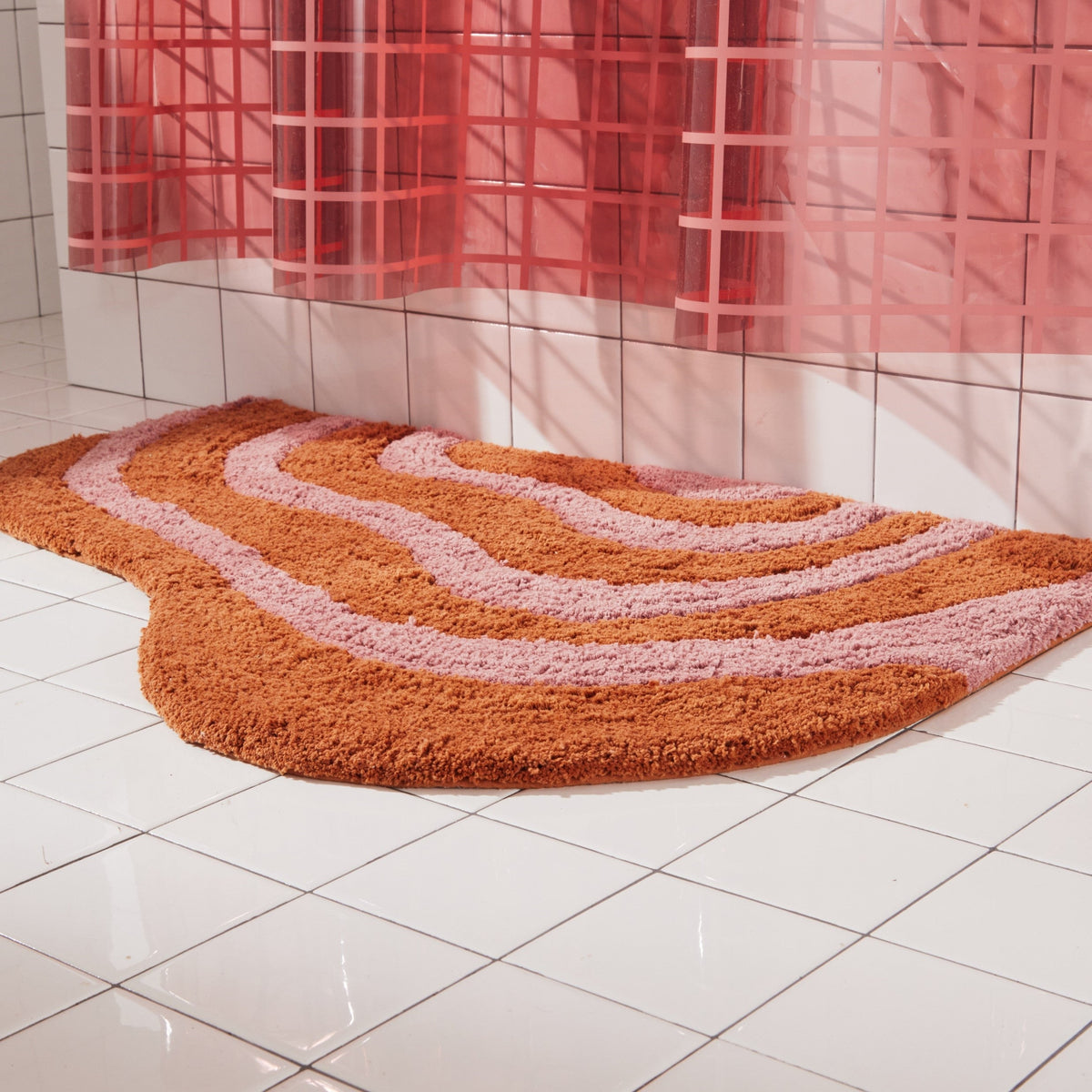 Quiet Town Lost Coast Hand-Woven Cotton Bath Rug Latex Backing