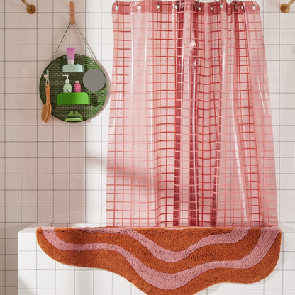 Quiet Town Lost Coast Hand-Woven Cotton Bath Rug Latex Backing