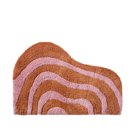 Quiet Town Lost Coast Hand-Woven Cotton Bath Rug Latex Backing