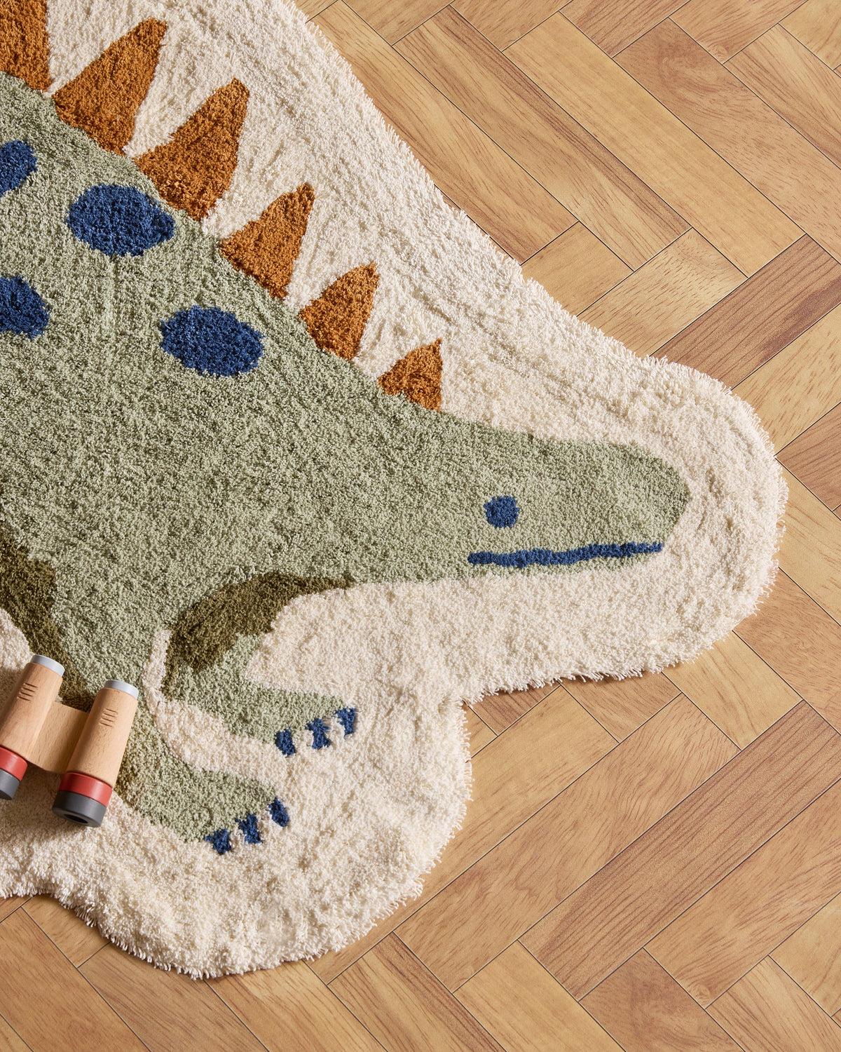 Nestig Stegosaurus Washable Organic Cotton Kids Rug