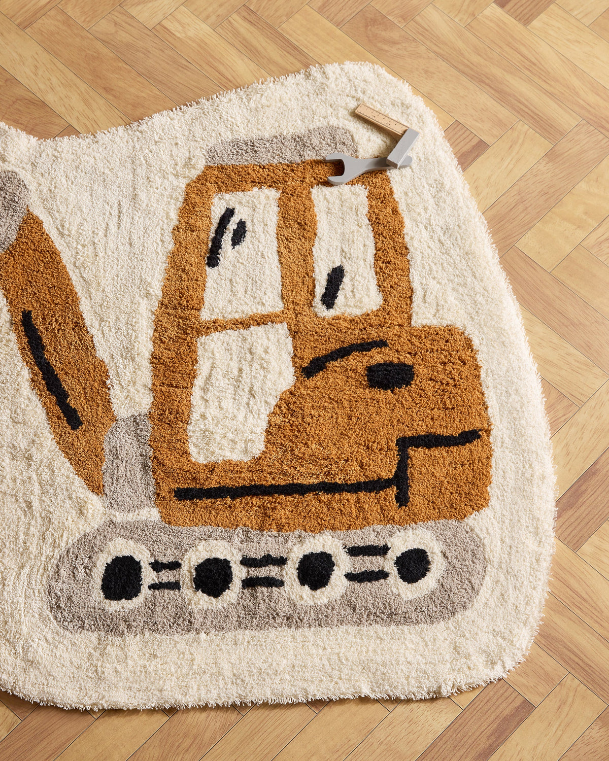 Nestig Digger Washable Organic Cotton Kids Rug
