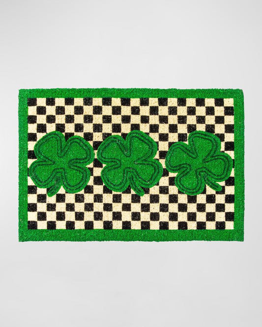 Lucky Clover Coir Entrance Mat