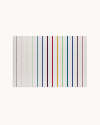 Nestig Rainbow Stripe Cotton Area Rug