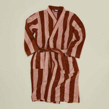 Hawkins New York Simple Striped Terry Bathrobe