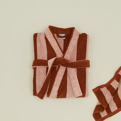 Hawkins New York Simple Striped Terry Bathrobe