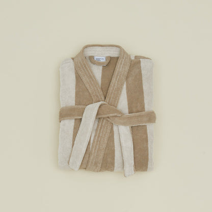 Hawkins New York Simple Striped Terry Bathrobe