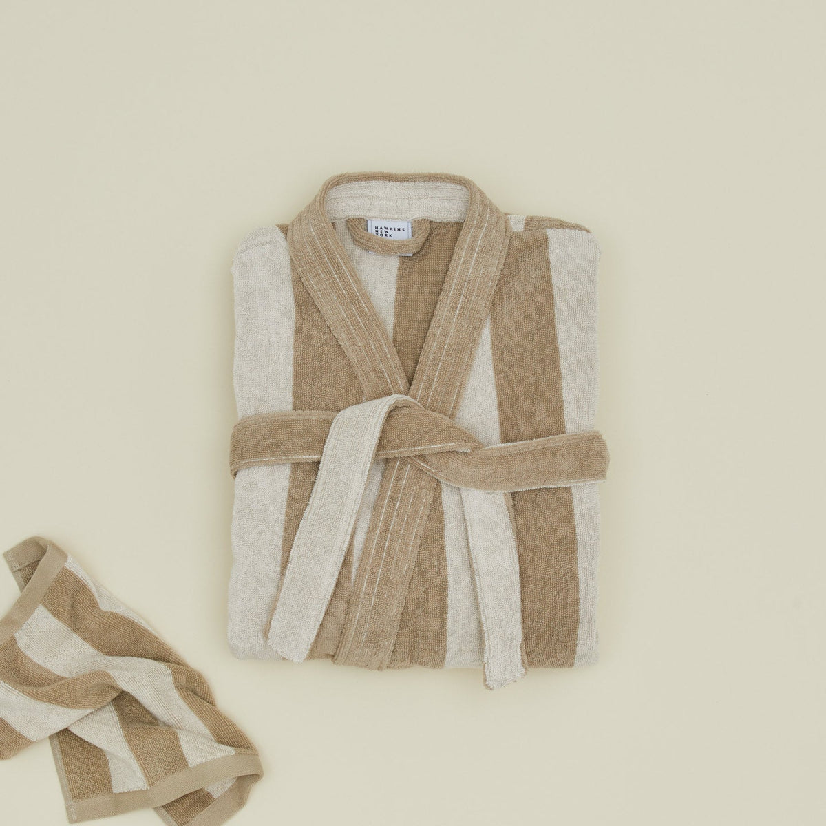 Hawkins New York Simple Striped Terry Bathrobe