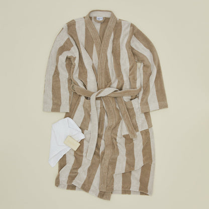 Hawkins New York Simple Striped Terry Bathrobe
