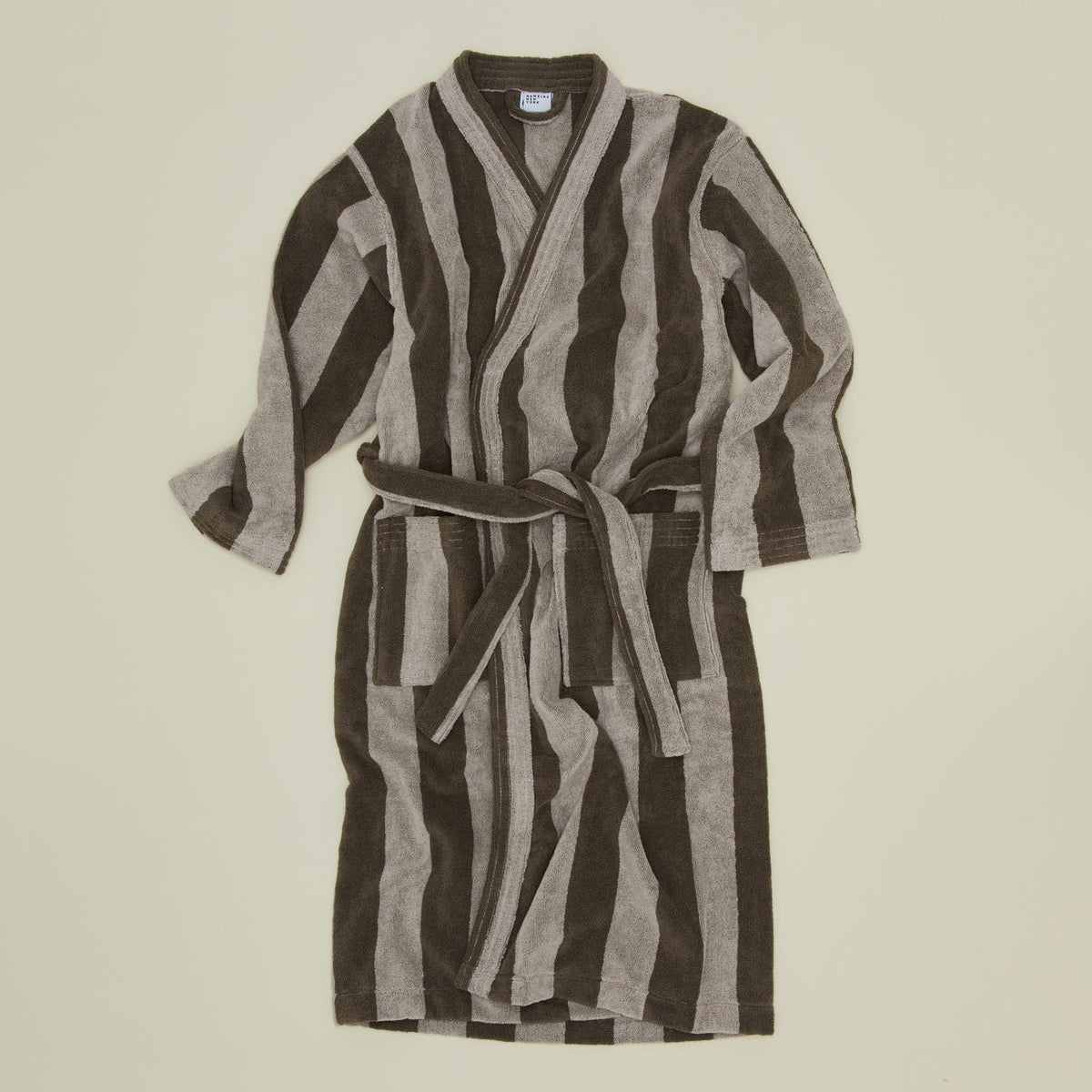 Hawkins New York Simple Striped Terry Bathrobe