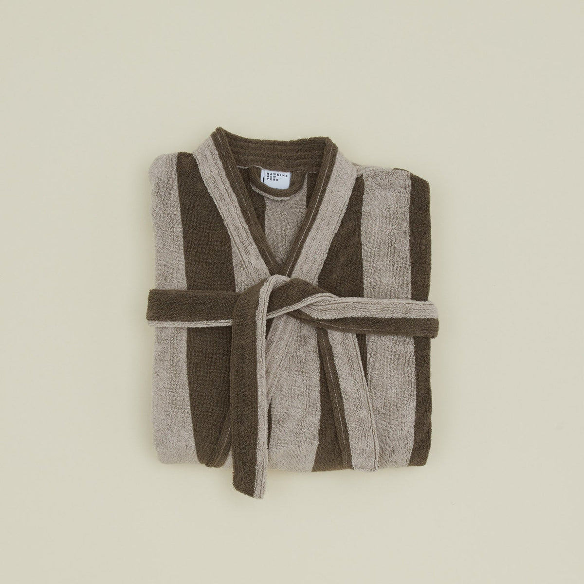 Hawkins New York Simple Striped Terry Bathrobe