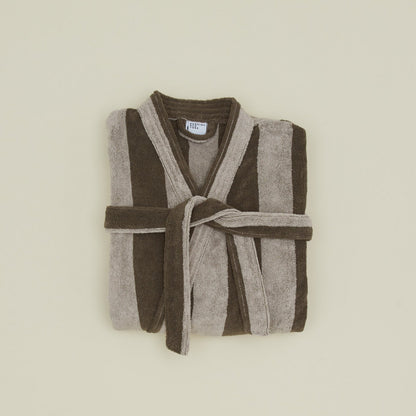 Hawkins New York Simple Striped Terry Bathrobe