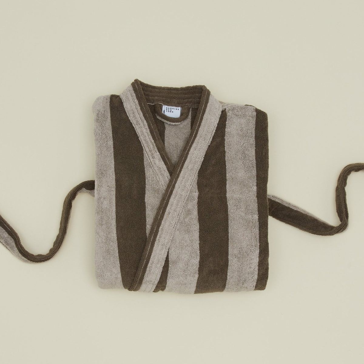 Hawkins New York Simple Striped Terry Bathrobe