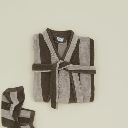 Hawkins New York Simple Striped Terry Bathrobe