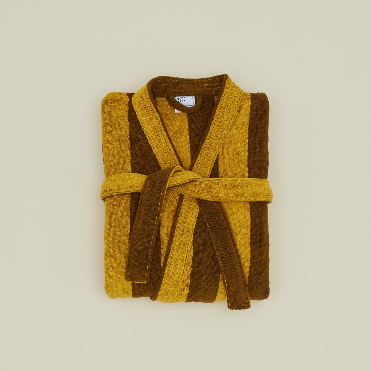 Hawkins New York Simple Striped Terry Bathrobe
