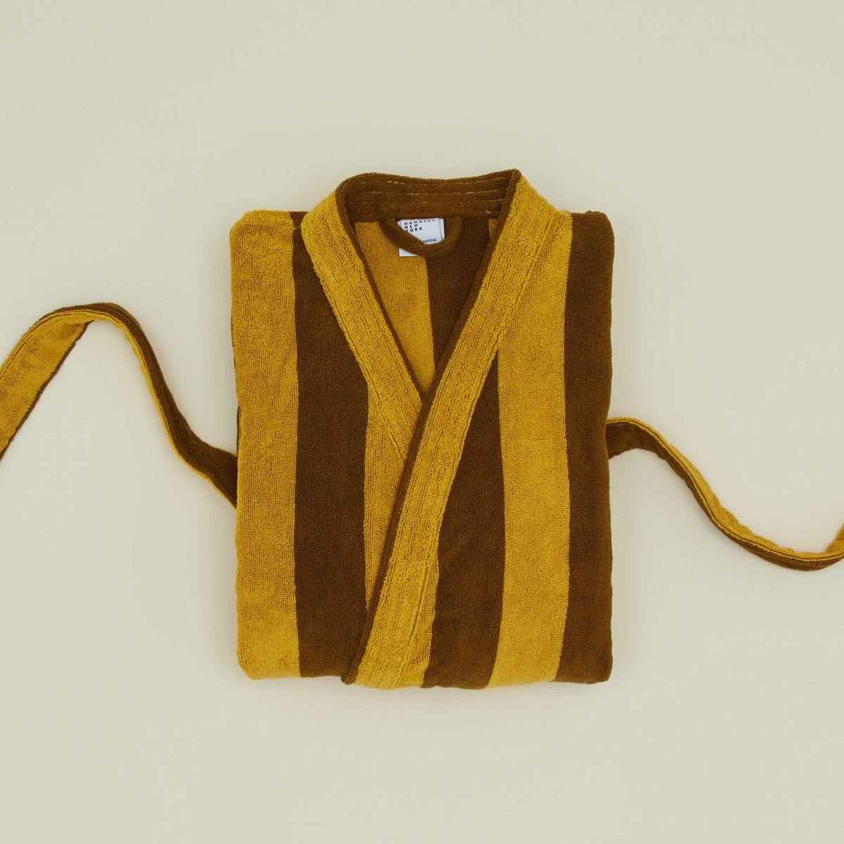 Hawkins New York Simple Striped Terry Bathrobe