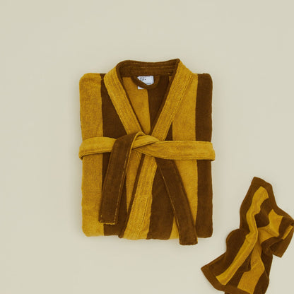 Hawkins New York Simple Striped Terry Bathrobe