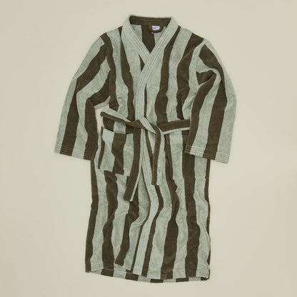 Hawkins New York Simple Striped Terry Bathrobe