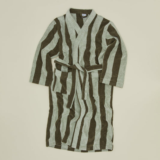 Hawkins New York Simple Striped Terry Bathrobe
