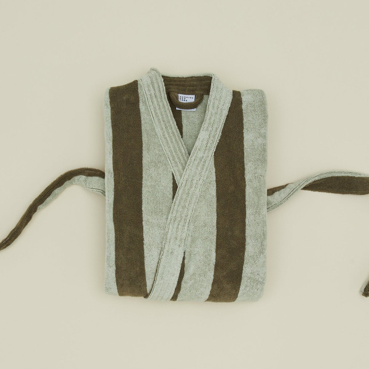 Hawkins New York Simple Striped Terry Bathrobe
