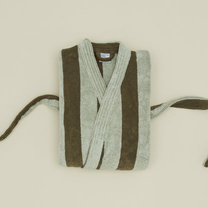 Hawkins New York Simple Striped Terry Bathrobe