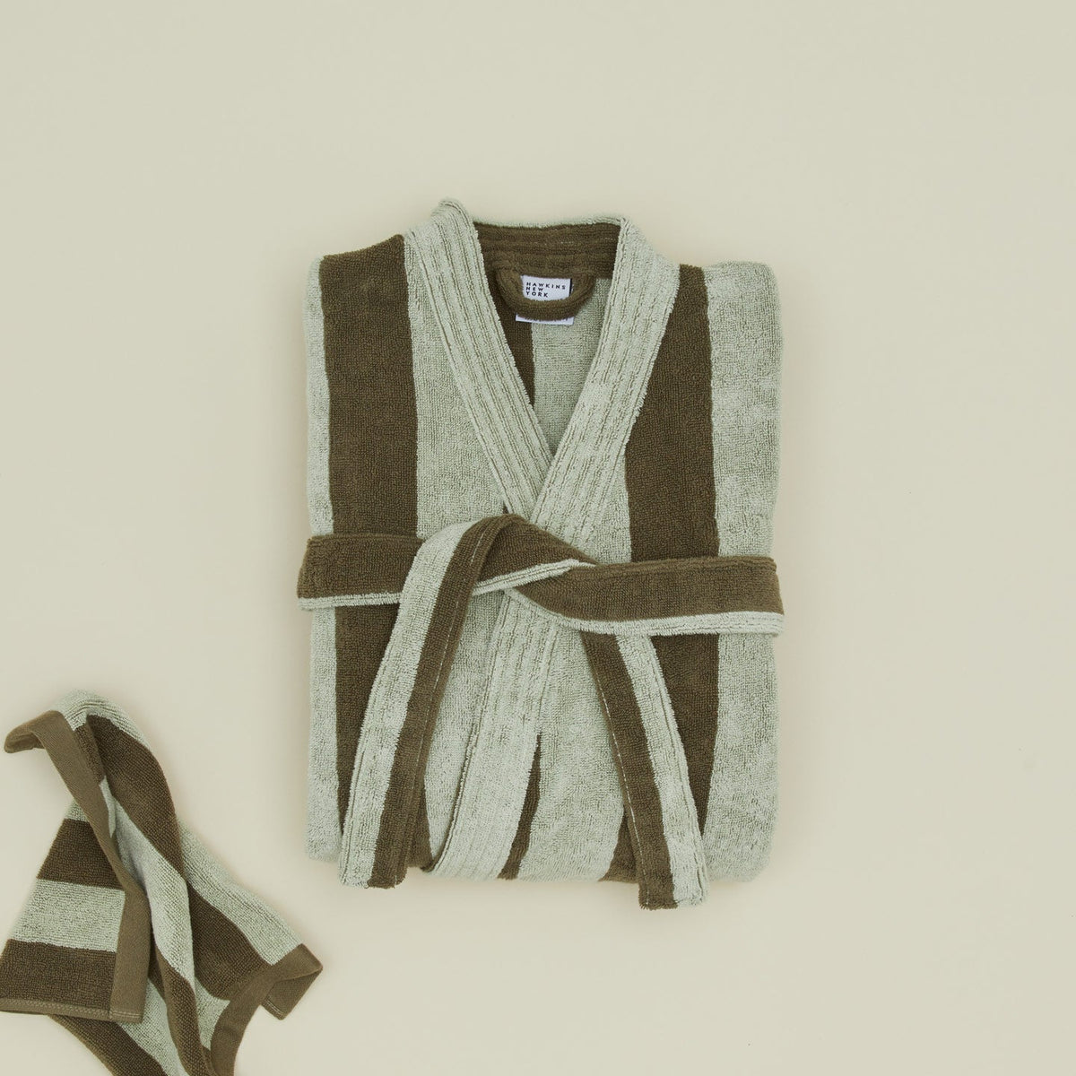 Hawkins New York Simple Striped Terry Bathrobe