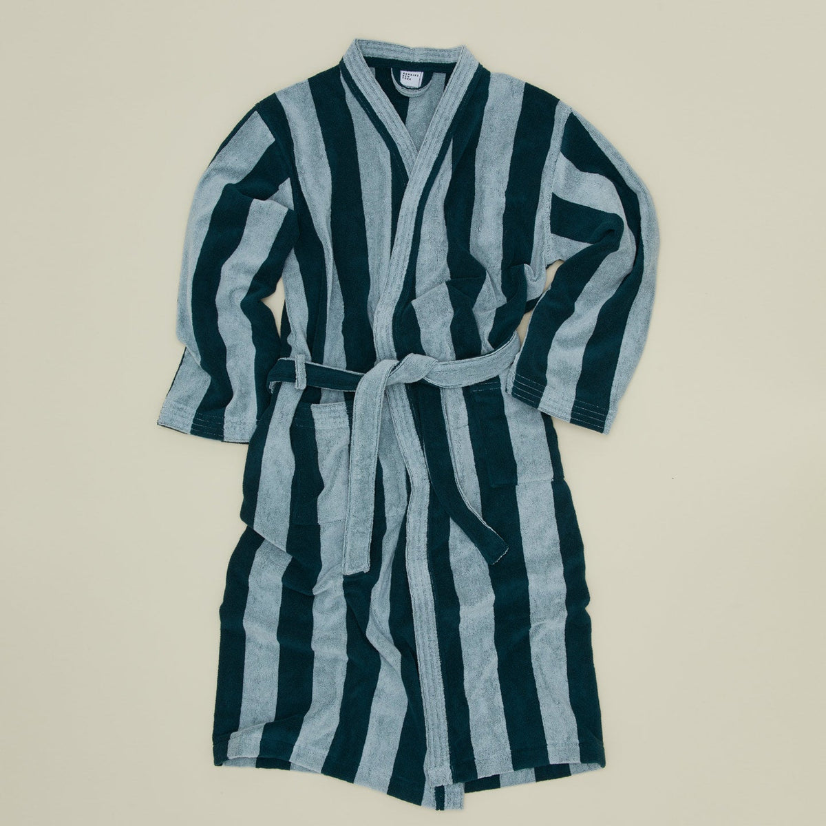 Hawkins New York Simple Striped Terry Bathrobe