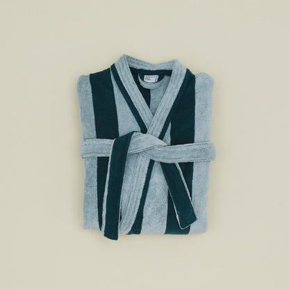 Hawkins New York Simple Striped Terry Bathrobe