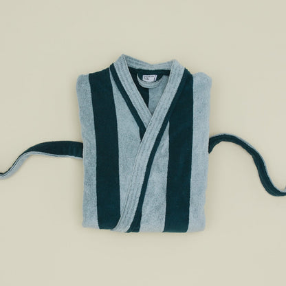 Hawkins New York Simple Striped Terry Bathrobe