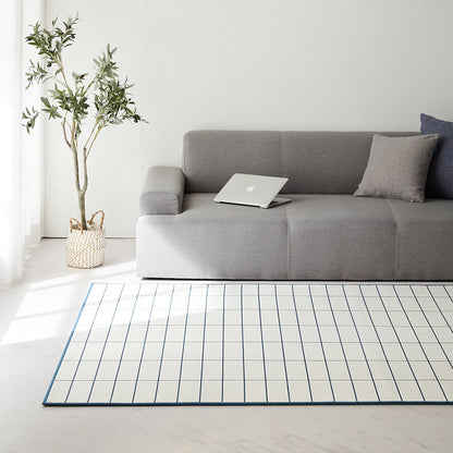 Buybeam Brick Check Mosaic Tile Microfiber Area Rug