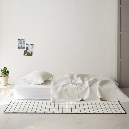 Buybeam Brick Check Mosaic Tile Microfiber Area Rug