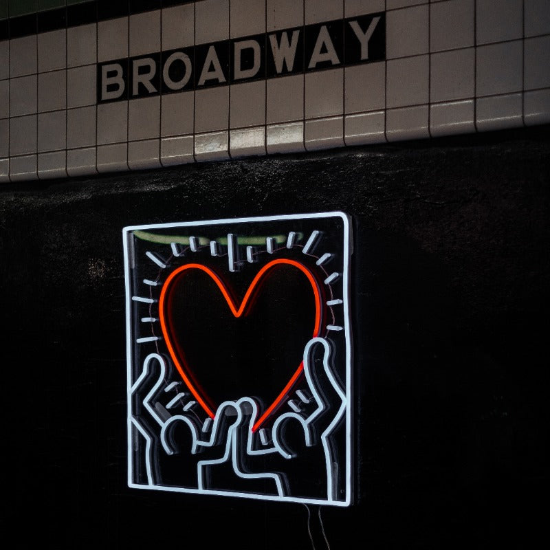 Yellowpop Keith Haring Radiant Heart LED Neon Sign